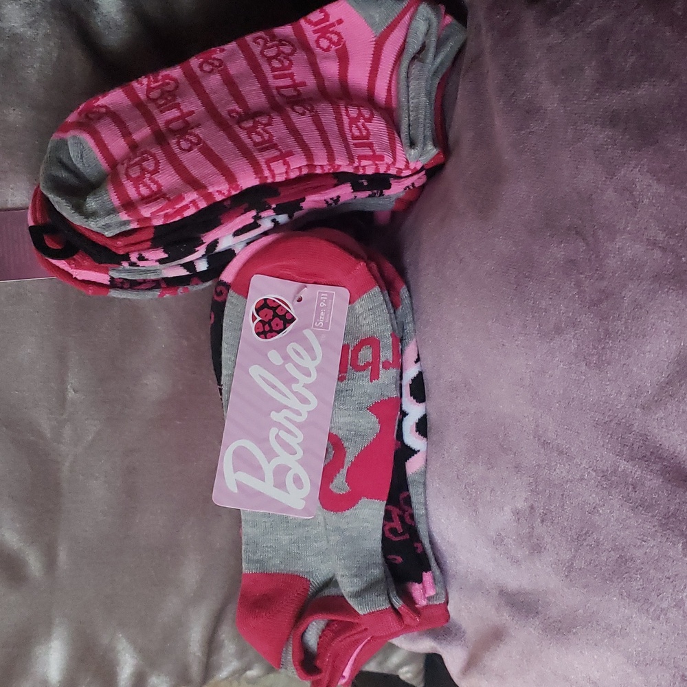 NWT BARBIE Socks 12 Pack Women's 9-11 Girls Youth 6-12 Ankle Cut AUTHENTIC - Picture 11 of 12
